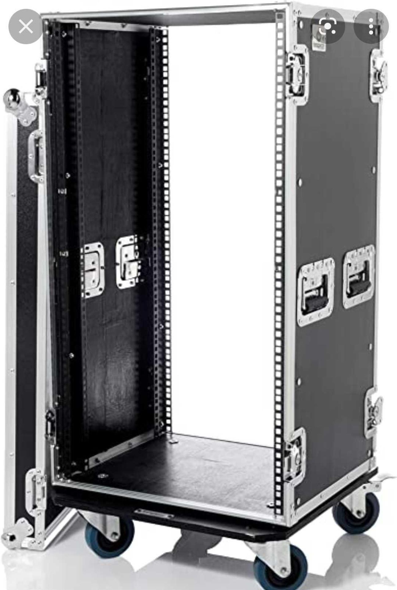 RRP £400 Boxed Bespeco Cro320Pr Wooden Flight Case For 20 Units Racks With Wheels