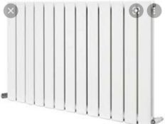 RRP £140 Boxed 600X884Mm White Flat Panel Double Radiator