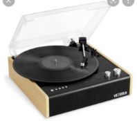 RRP £100 Boxed The Victrola Eastwood Bluetooth Streaming Hybrid Record Prayer