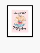 RRP £80 Eleanor Bowmer 'World Is Your Oyster' Shell Framed Print & Mount, 52 X 42Cm, Pink/Multi