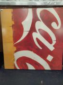 RRP £150 John Lewis Coca Cola Canvas Wall Art