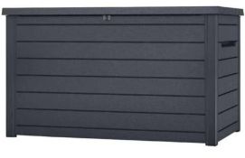 RRP £160 Boxed Keter 870L Resin Anthracite Storage Box