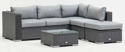 RRP £1500 Boxed Sourced From Amc Furniture Brand New Veda Grey Universal Sofa Set
