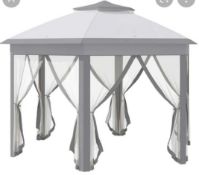 RRP £210 Boxed Loami 4M X 4M Metal Pop Up Gazebo