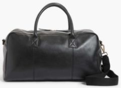 RRP £80 John Lewis Black Leather Duffel Bag