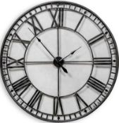 RRP £160 Lot To Contain X2 John Lewis Black Roman Numerals Clocks