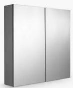 RRP £200 Boxed John Lewis Stainless Steel Double Cabinet