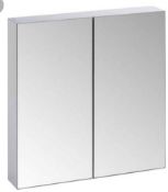 RRP £290 Boxed John Lewis Large Double Door Mirror Side Cabinet