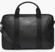 RRP £200 Ted Baker Importa Leather Document Bag, Black