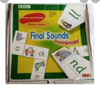 RRP £190 Lot To Contain 19 Boxed Bbc Final Sounds Dominoes Words And Pictures Educational Sets