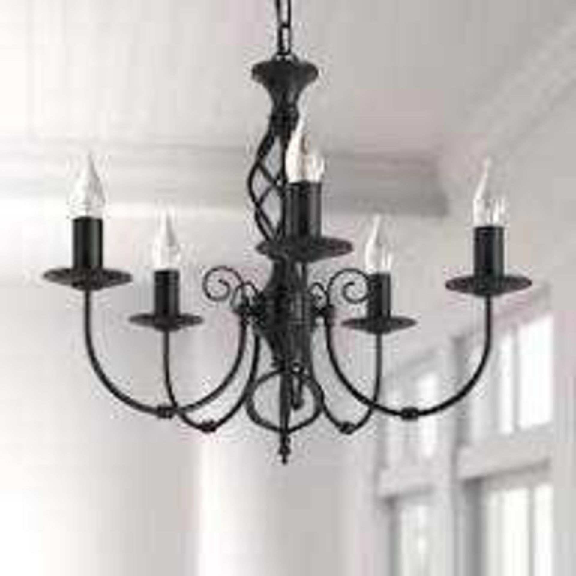 RRP £100 Boxed Axelrod 5 Light Candle Style Chandelier