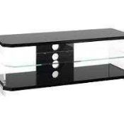 RRP £230 Boxed Avf Ai110B Black Gloss Air Tv Stand