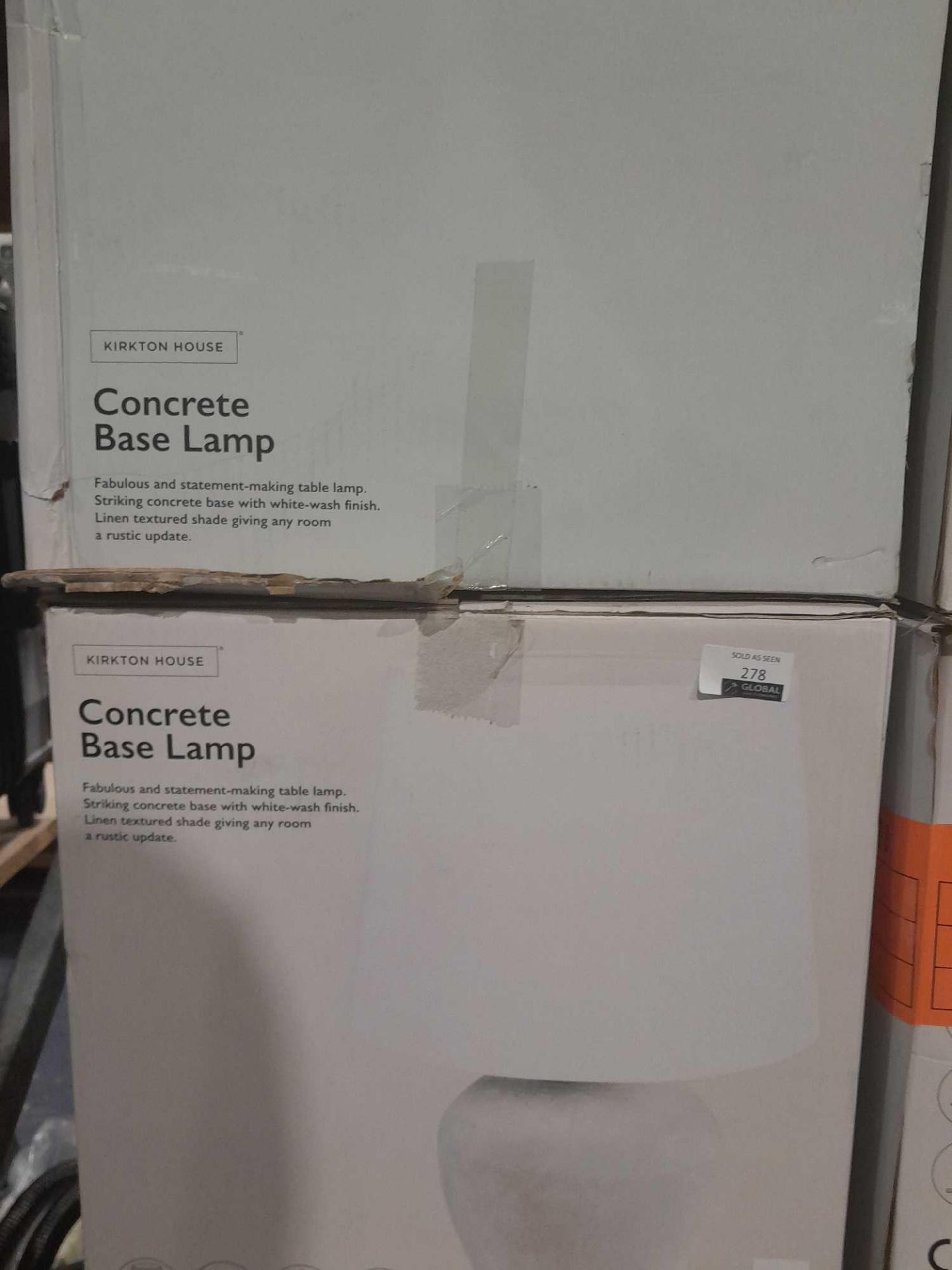 RRP £200 Lot To Contain 4 Boxed Kirkton House Concrete Base Lamps - Image 2 of 2