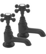 RRP £120 Boxed Allora Matt Black Bath Tap Set