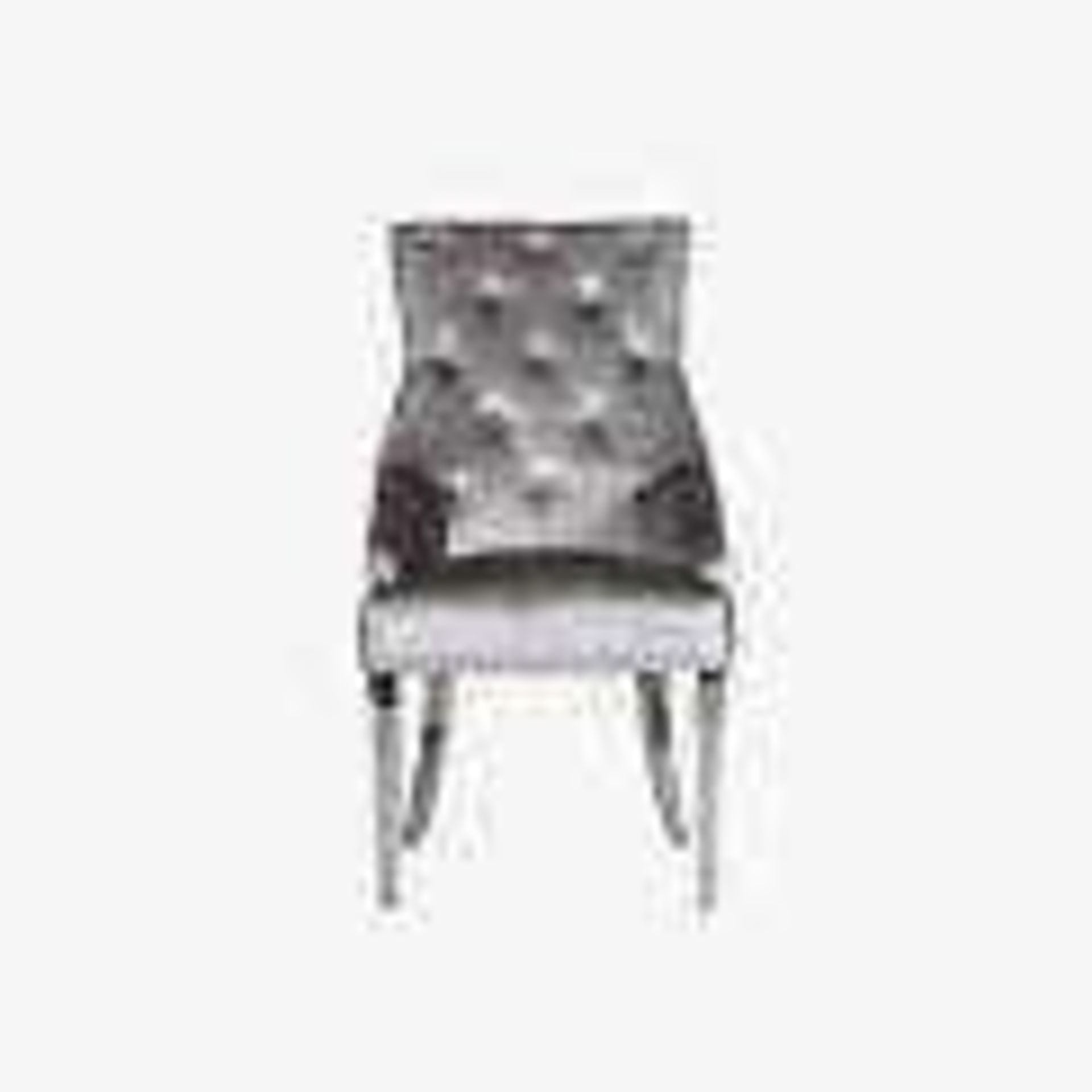 RRP £500 Set Of 2 Arigi Bianchi Velvet Light Grey Dining Diamond Stitched Back Dining Chairs Wk2290L