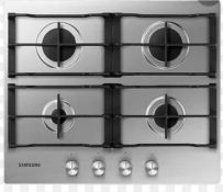 RRP £250 Boxed Samsung Na64H3010As/U1 4 Burner Gas Hob With Cast Iron Grates