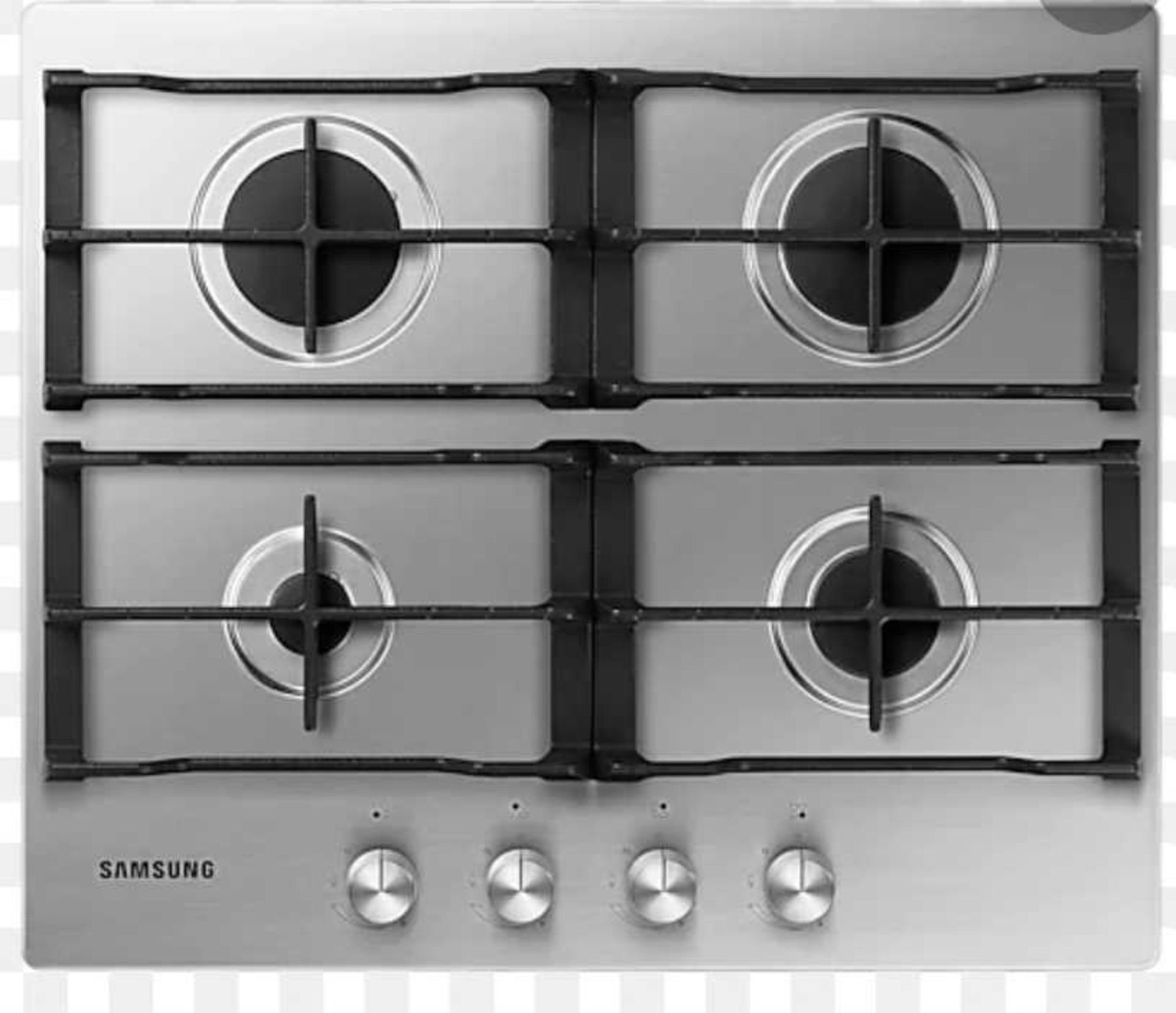RRP £250 Boxed Samsung Na64H3010As/U1 4 Burner Gas Hob With Cast Iron Grates