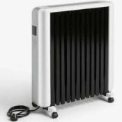 RRP £110 Boxed John Lewis 2500W Oil Filled Radiator Digital Display And Remote Control