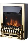 RRP £125 Boxed Warmlite Whitby 2000W Brass Electric Fire Inset