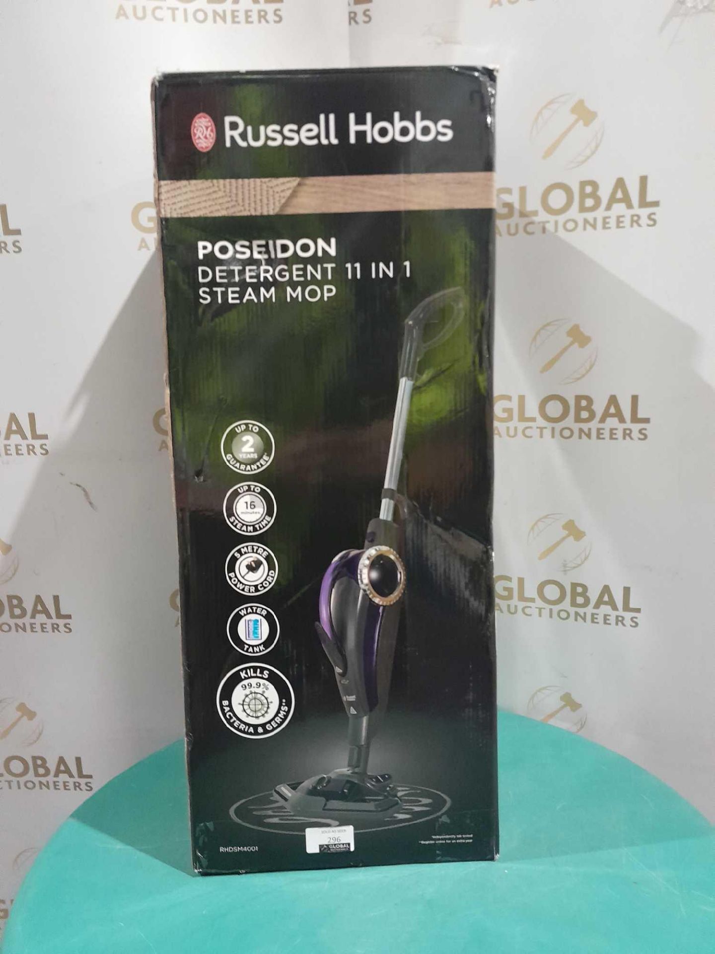 RRP £100 Boxed Russell Hobbs Poseidon Detergent 11 In 1 Steam Mop - Image 2 of 2