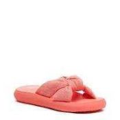 RRP £100 Lot To Contain X3 Items, X2 Pairs Of Pink Sliders, Black Pair Of Women's Shoes