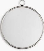 RRP £75 Boxed Bayswater Round Metal Frame Wall Mirror, 61Cm, Silver