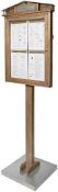 RRP £150 Boxed Security Led Rustic Information Display/Post/Base For Wall Mounting, Mahogany, 53 X 1