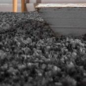 RRP £130 Paco Home Kalmar 240X340Cm Anthracite Shaggy Floor Rug