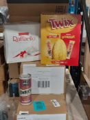RRP £120 Lot To Contain A Large Amount Of Items Such As, Twix Easter Eggs, Kinder Bars, Organic Pass