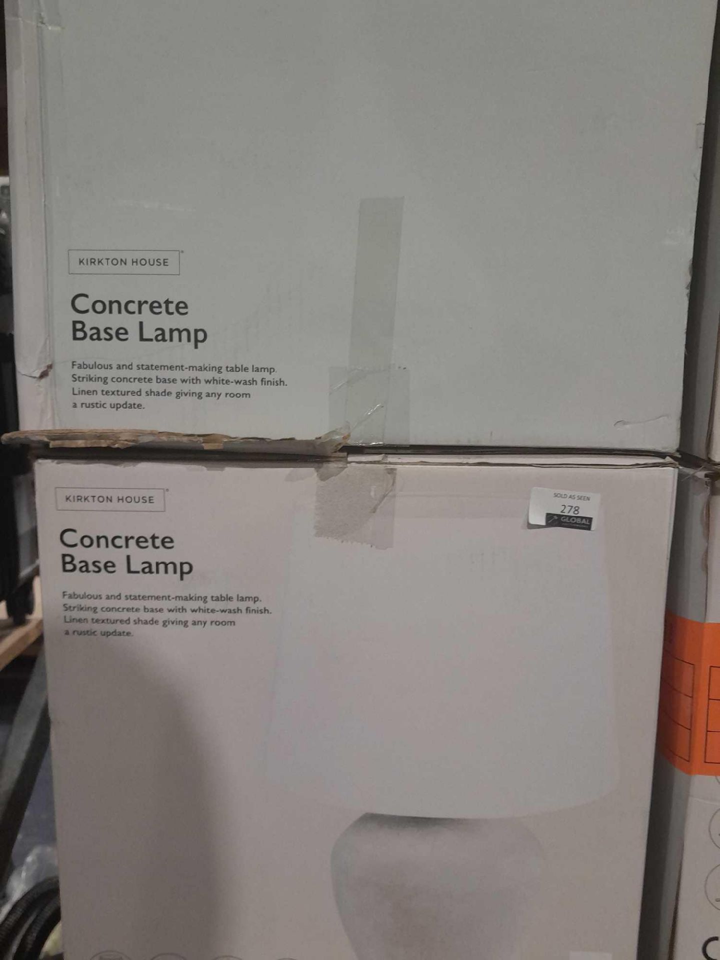 RRP £100 Lot To Contain 2 Boxed Kirkton House Concrete Base Lamps - Image 2 of 2