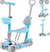 RRP £100 Boxed 5In1 Kids Kick Adjustable Scooter