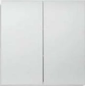 RRP £200 Boxed John Lewis Stainless Steel Mirrored Double Door Bathroom Cabinet