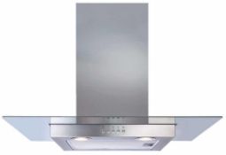 RRP £180 Boxed Essentials 70Cm Flat Glass Chimney Hood