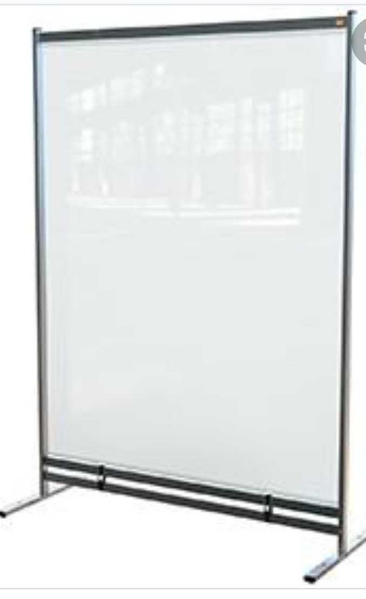 RRP £100 Boxed Nobo Clear Free Standing Divider Screen