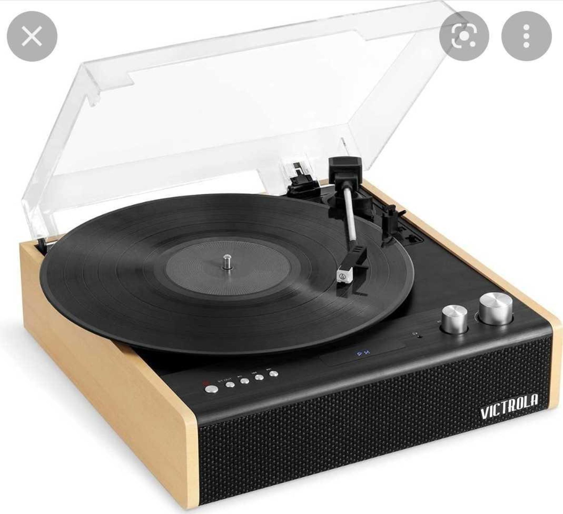 RRP £100 Boxed The Victrola The Eastwood Hybrid Bluetooth Record Player