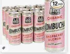 RRP £416 New And Sealed Lot To Contain (59 items)Lo Bros - Kombucha Raspberry & Lemon - Organic,