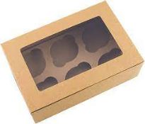 RRP £530 New And Sealed Lot To Contain (35 items), 10 x 6 Cupcake Boxes(Brown & Black),with Window &