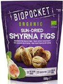 RRP £870 New And Sealed Lot To Contain (50 items), Biopocket Organic Dried Smyrna Figs, 1000 g, Le