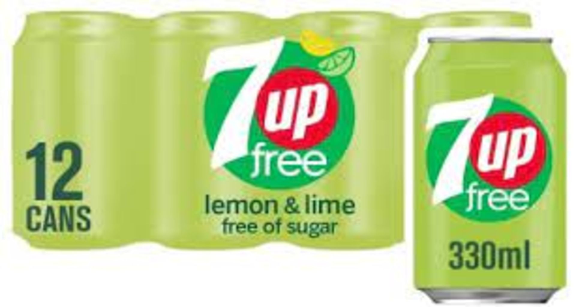 RRP £600 New And Sealed Lot To Contain (56 items), 7UP Free, 6 x 330ml,Amazon Brand - Happy