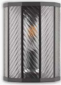 RRP £100 Boxed John Lewis Herringbone Glass Flush Outdoor Wall Light