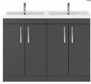 RRP £560 Boxed Nuie Ath075C Athena Modern Bathroom Floor Standing Basin Unit