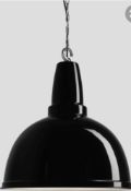 RRP £150 Boxed Large Black Dome Ceiling Light Pendant