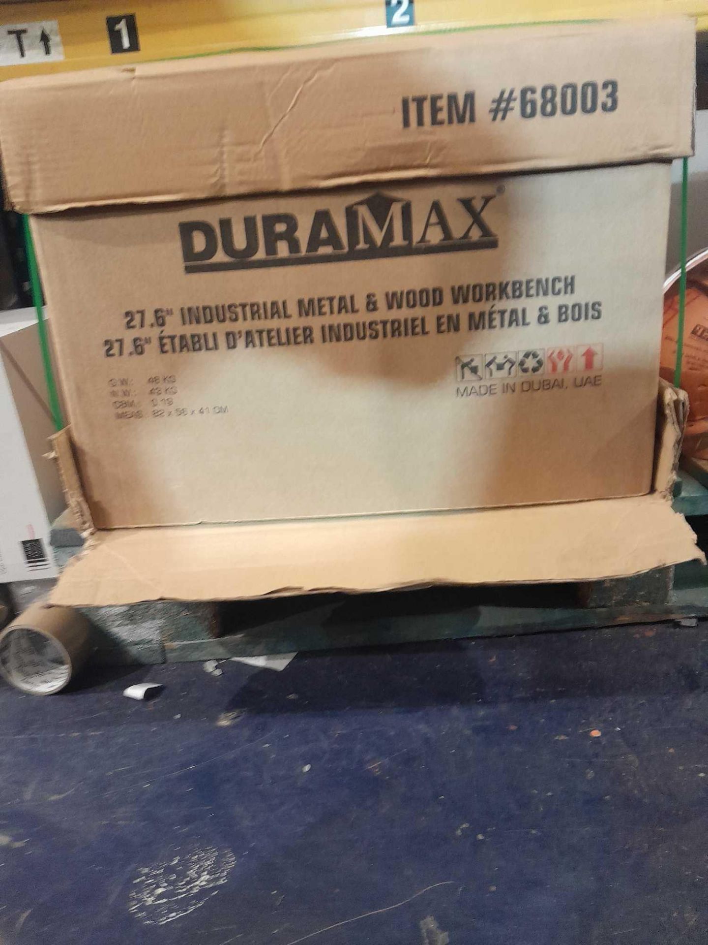 RRP £180 Boxed Duramax 1 Drawer Metal And Wood Workbench - Image 2 of 2