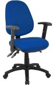 RRP £150 Boxed Blue Fabric Office Chair