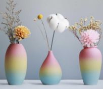 RRP £100 Lot To Contain 2 Design Glass Mini Vases