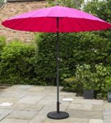 RRP £150 Wayfair Pink Fabric And Grey Pole Parasol