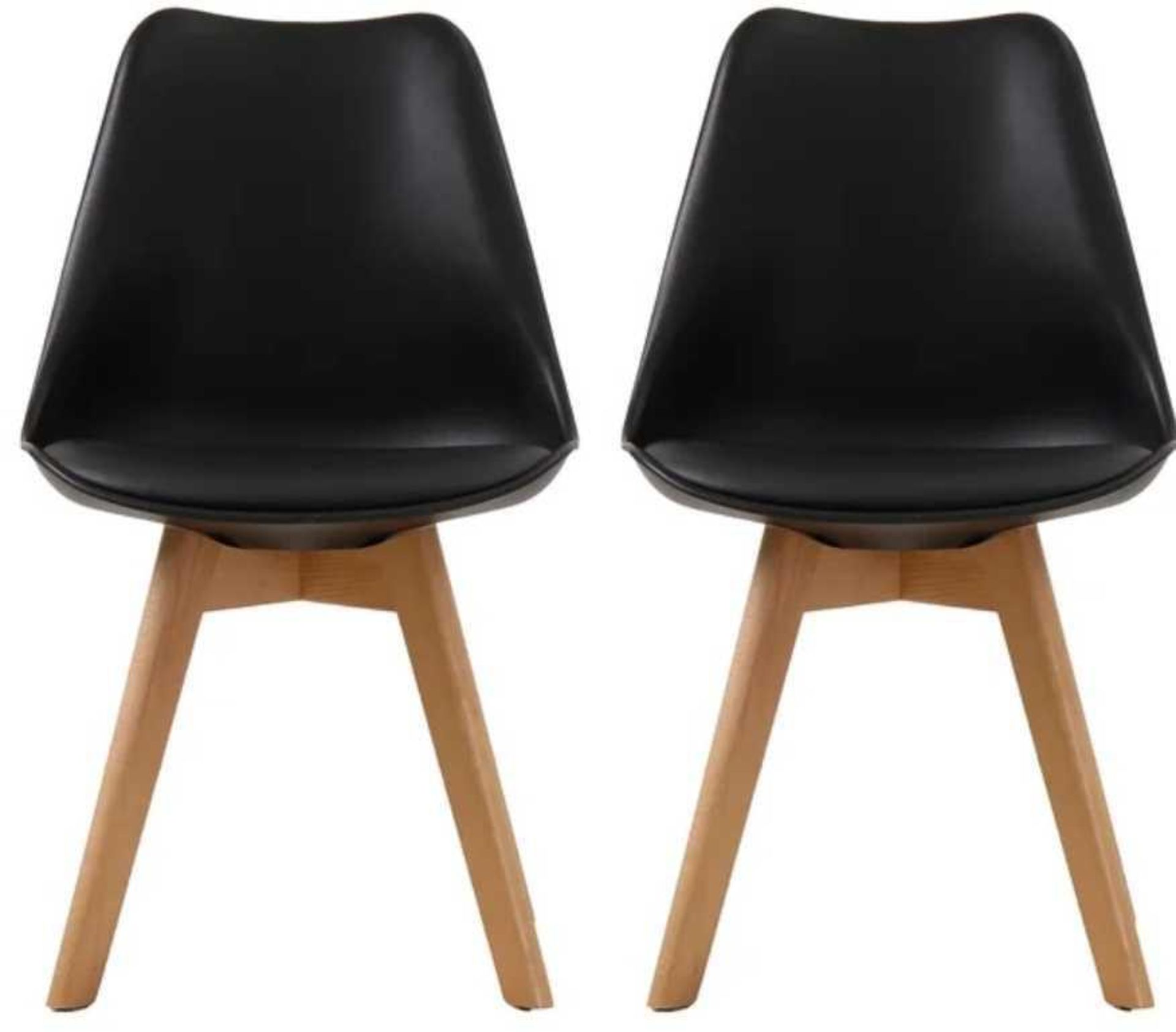 RRP £150 Boxed Saige Dining Chair Black Set Of 2
