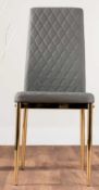 RRP £150 Boxed Set Of 2 Chowchilla Upholstery Dining Chairs