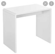 RRP £150 Boxed Furniture In Fashion Glacier Rectangular White High Gloss Bar Table