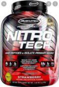 RRP £240 Lot To Contain 6 X 2.2Ib Muscletech Nitro Tech Vanilla Dietary Supplement